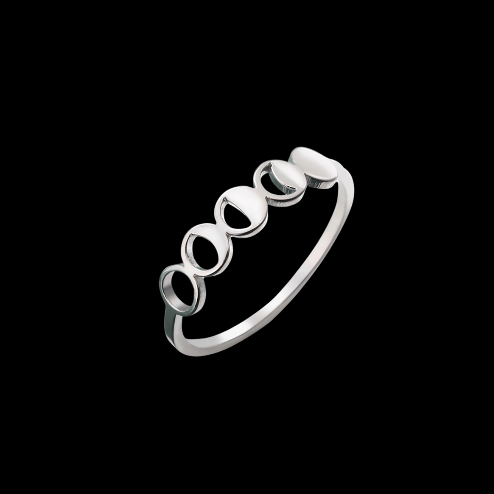 Anillo Ciclo Lunar en Acero Inoxidable